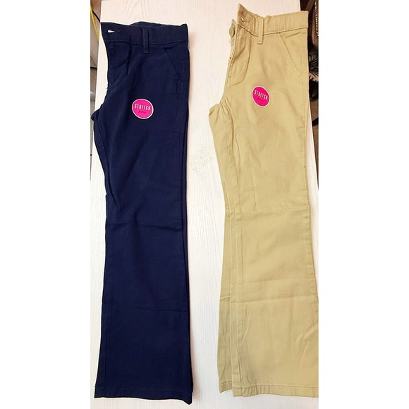 Children's Place Pants Khaki & Blue In Size 8 Plus. New One With Tags, One W/out - Picture 7 of 8